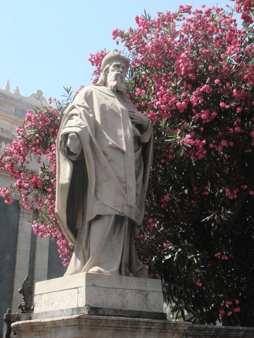 A statue of Athanasius in Catania, Sicily